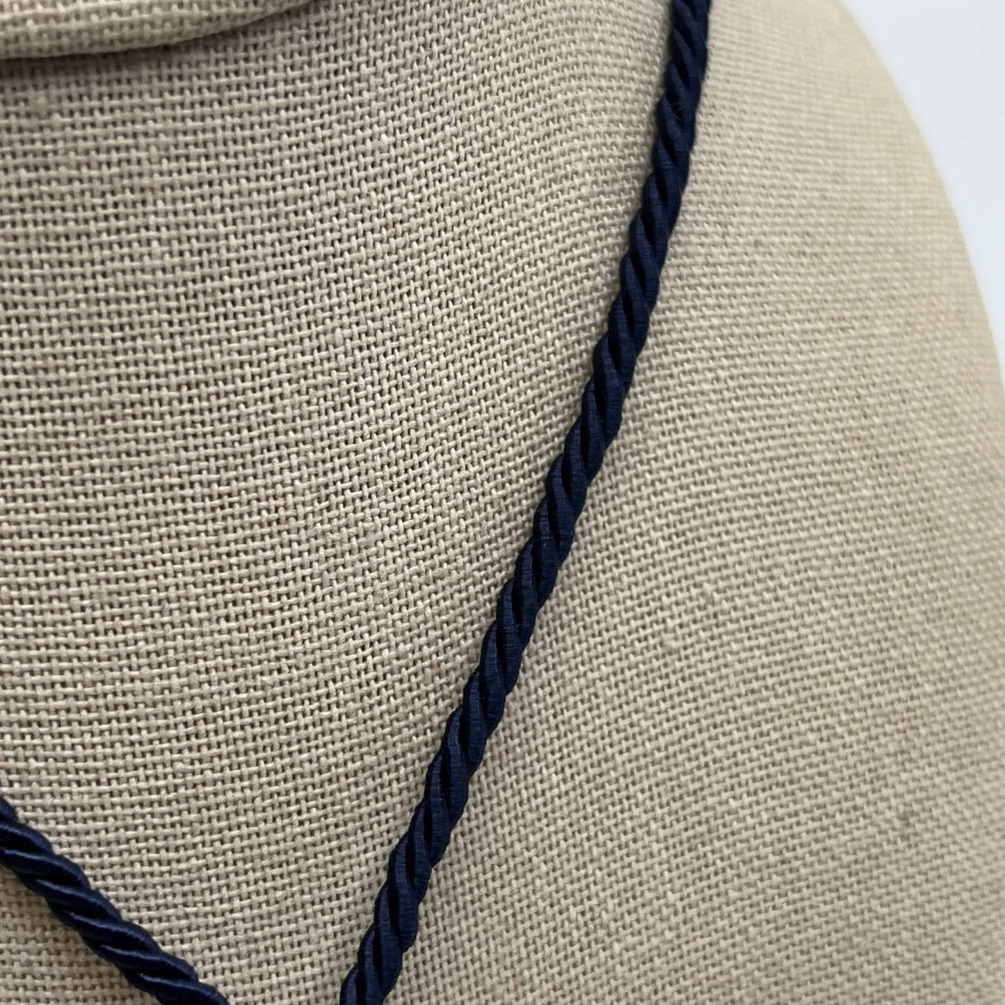 Chico's Tamera Long Pendant Necklace Navy Blue Silver Tone SD5