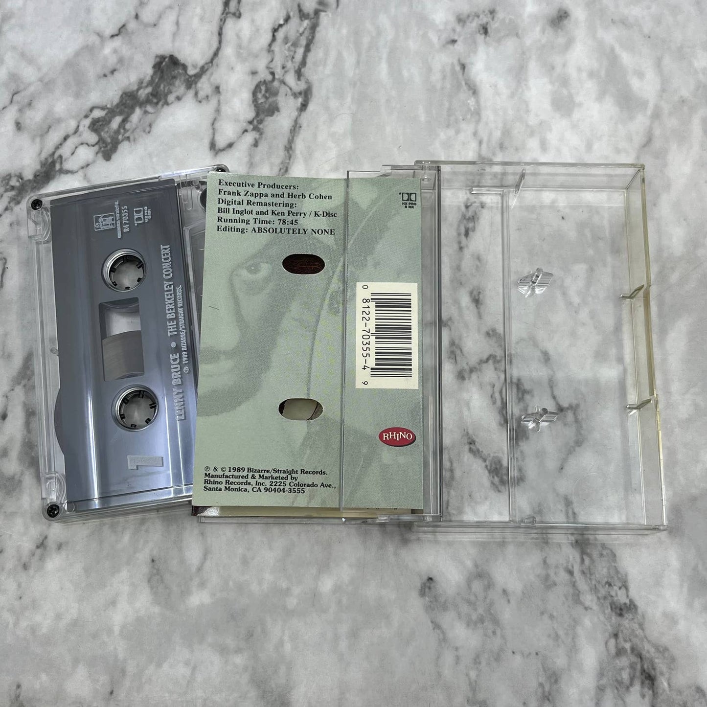 Lenny Bruce – The Berkeley Concert CD 1989 Cassette Tape TC7-49