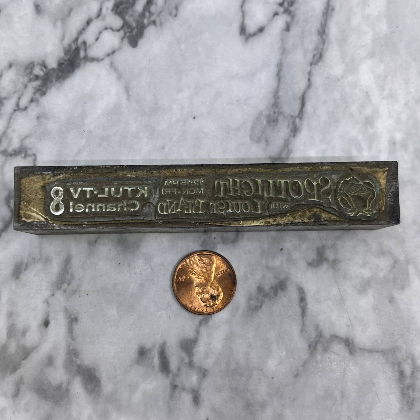 Vintage Printers Block Plate Spotlight With Louise Bland KTUL-TV Channel 8 TJ52
