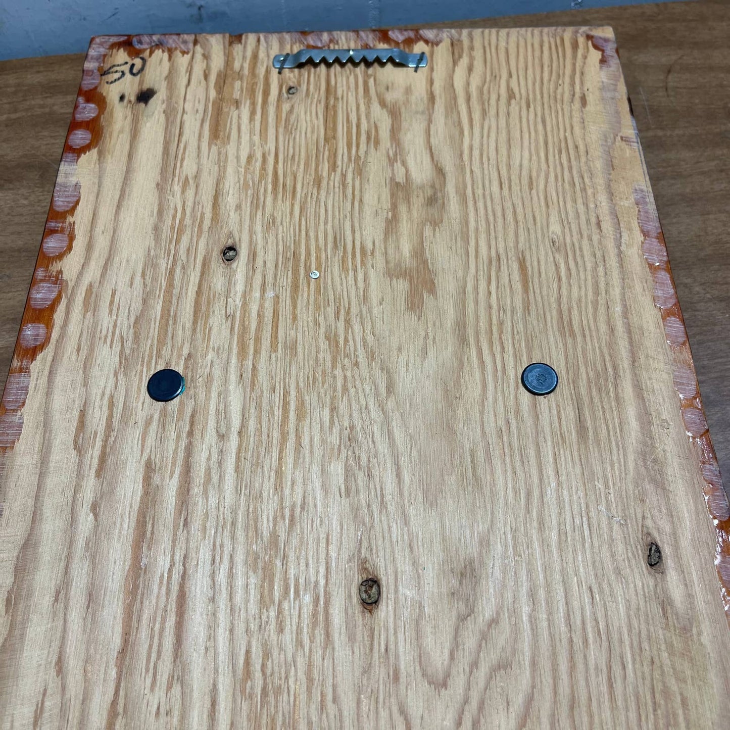 Vtg Hand Made Burnt Wood Epoxy John 3:16 Message Board Plaque w Magnets 9x16 TH7
