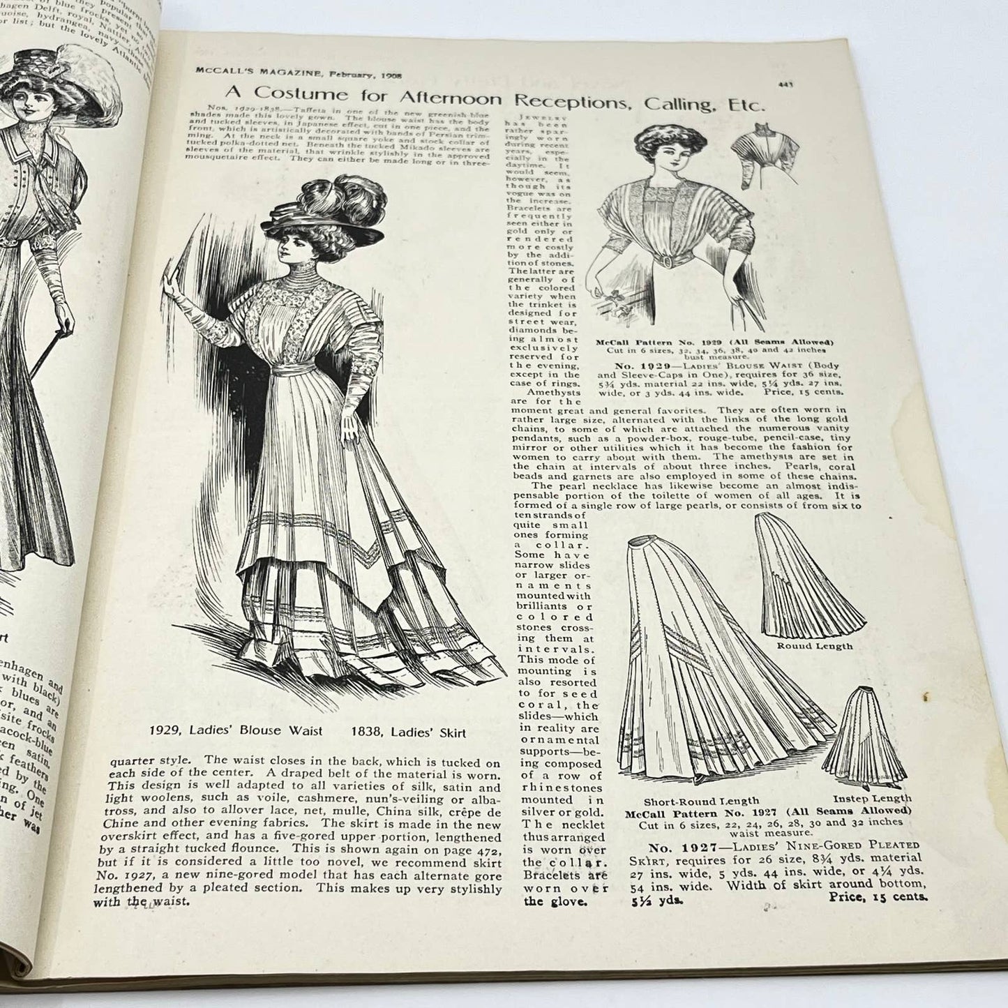 McCall's Magazine February 1908 Victorian Fashion Dressmaking TF7