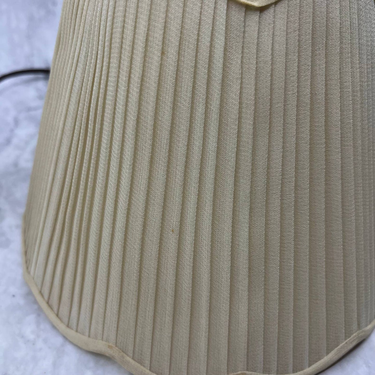 Antique Italian Bisque Porcelain Lamp & Shade Victorian Lady w/ Hoop Dress WORKS