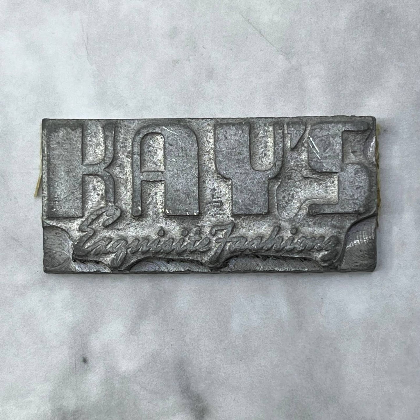 Vintage Printing Letterpress Printers Block Plate Kay’s Exquisite Fashion TJ515