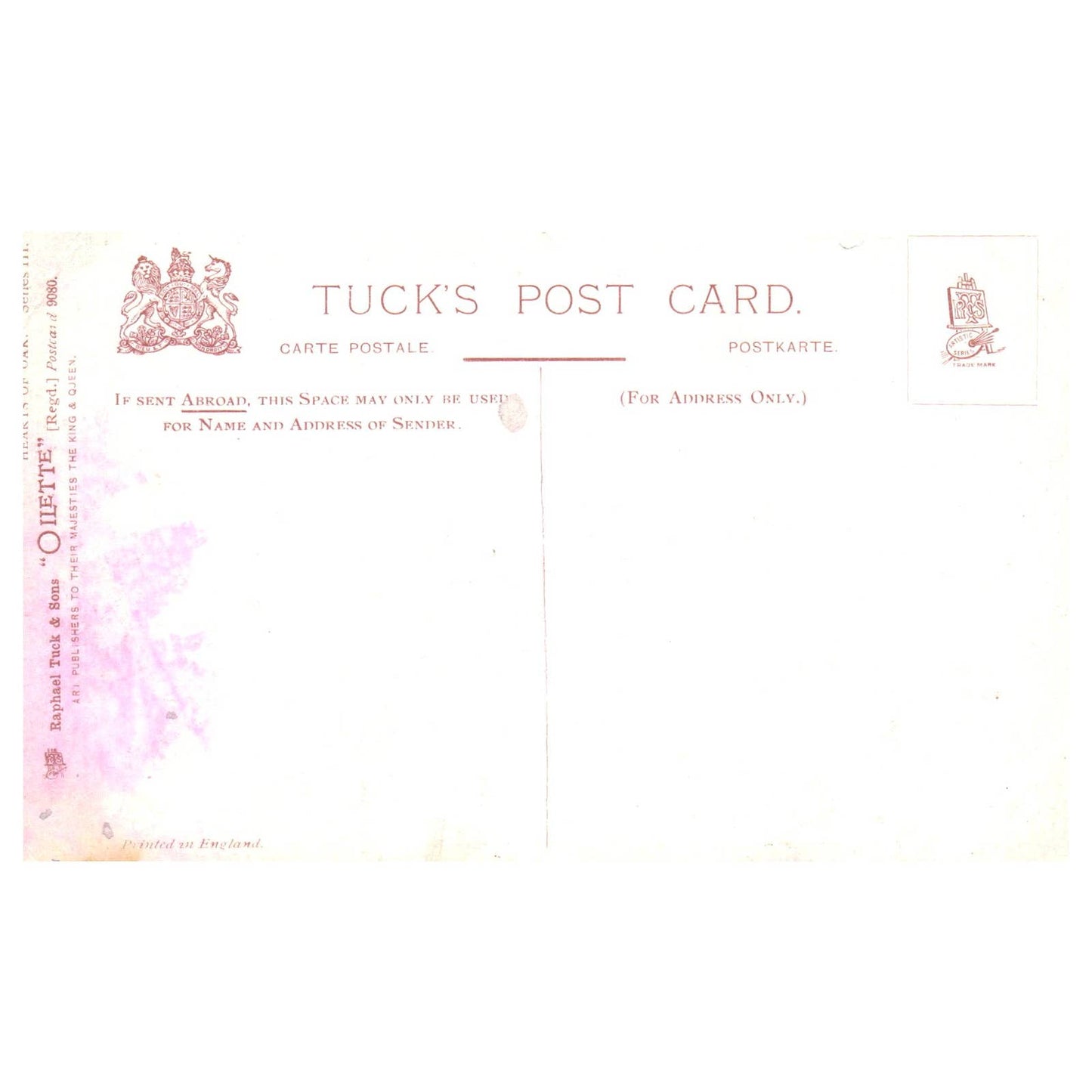 Navy Sailors Cleaning Guns Raphael Tuck - Original Postcard TJ8-5