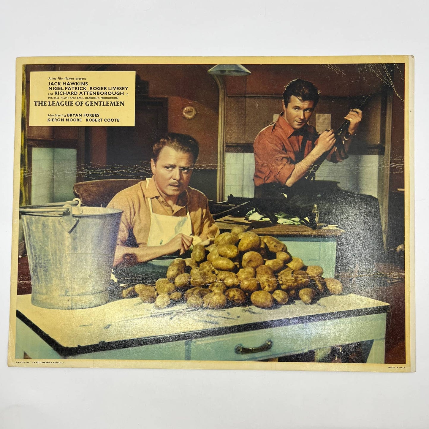 1960 The League of Gentlemen Jack Hawkins Nigel Patrick 11x14 Lobby Card 4 FL4