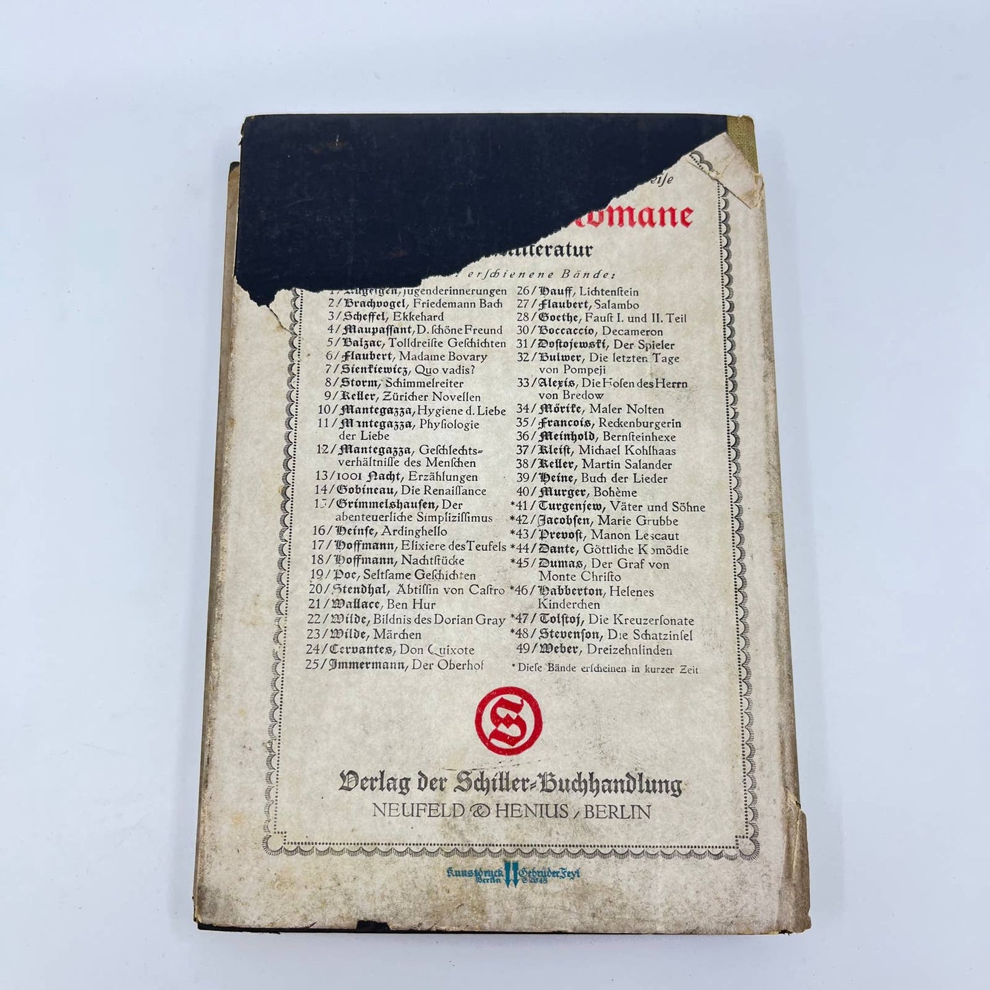 1920s Don Quixote German Edition Verlag Der Schiller Buchhandlung Berlin TF3