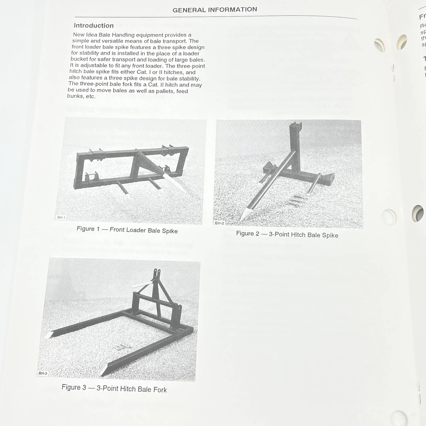 Original New Idea Bale Handling Equipment US-406 Operator's & Parts Manual TB9
