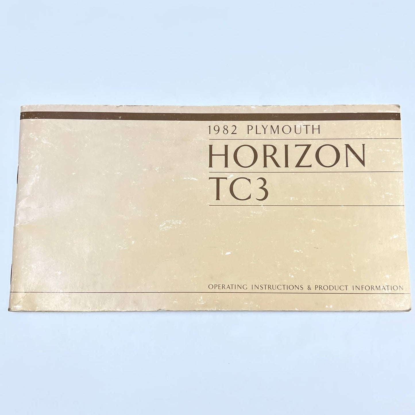 1982 Plymouth Horizon TC3 Manual and New Car Inserts Chrysler TF6
