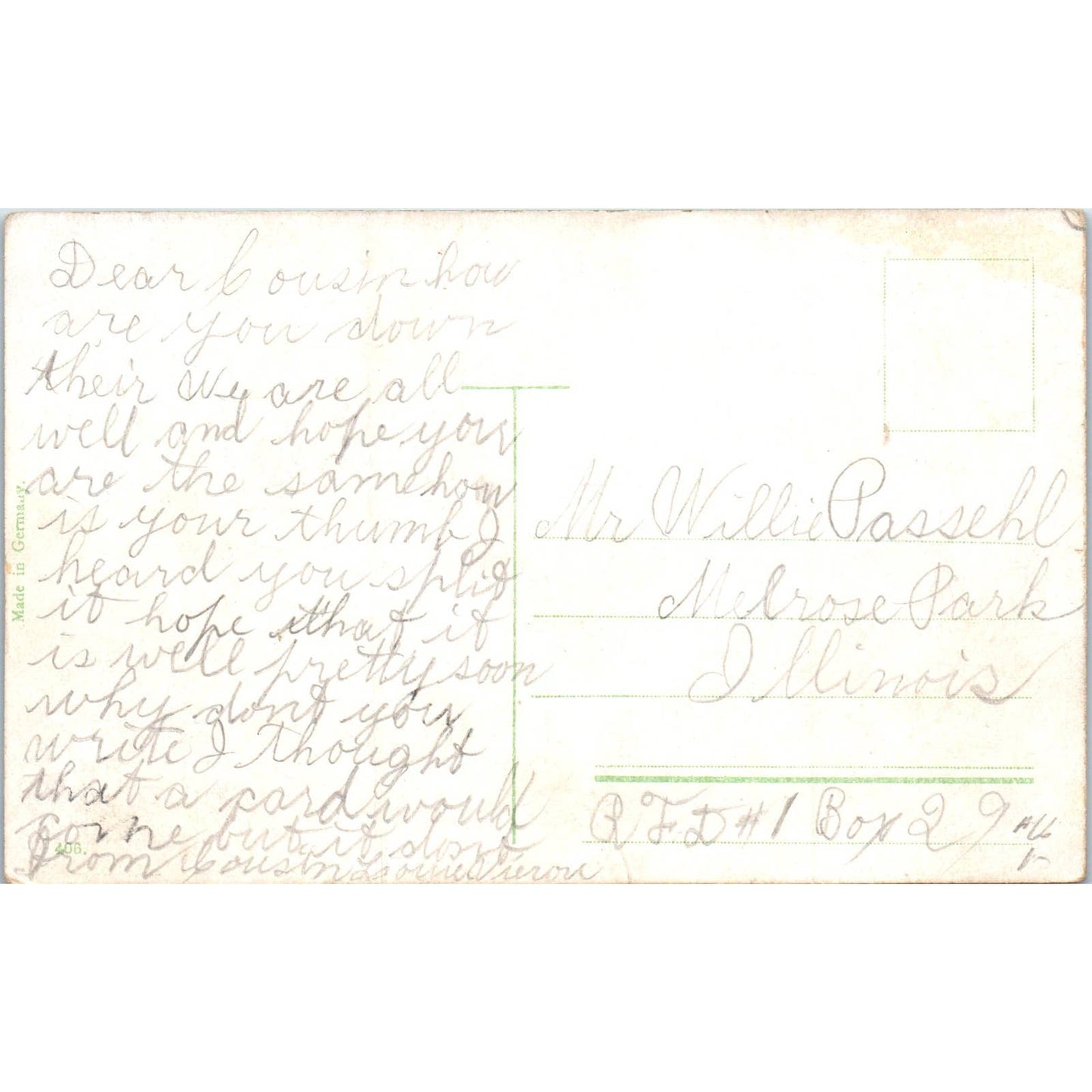 Romance Victorian Couple in a Boat Original Postcard TK1-P15