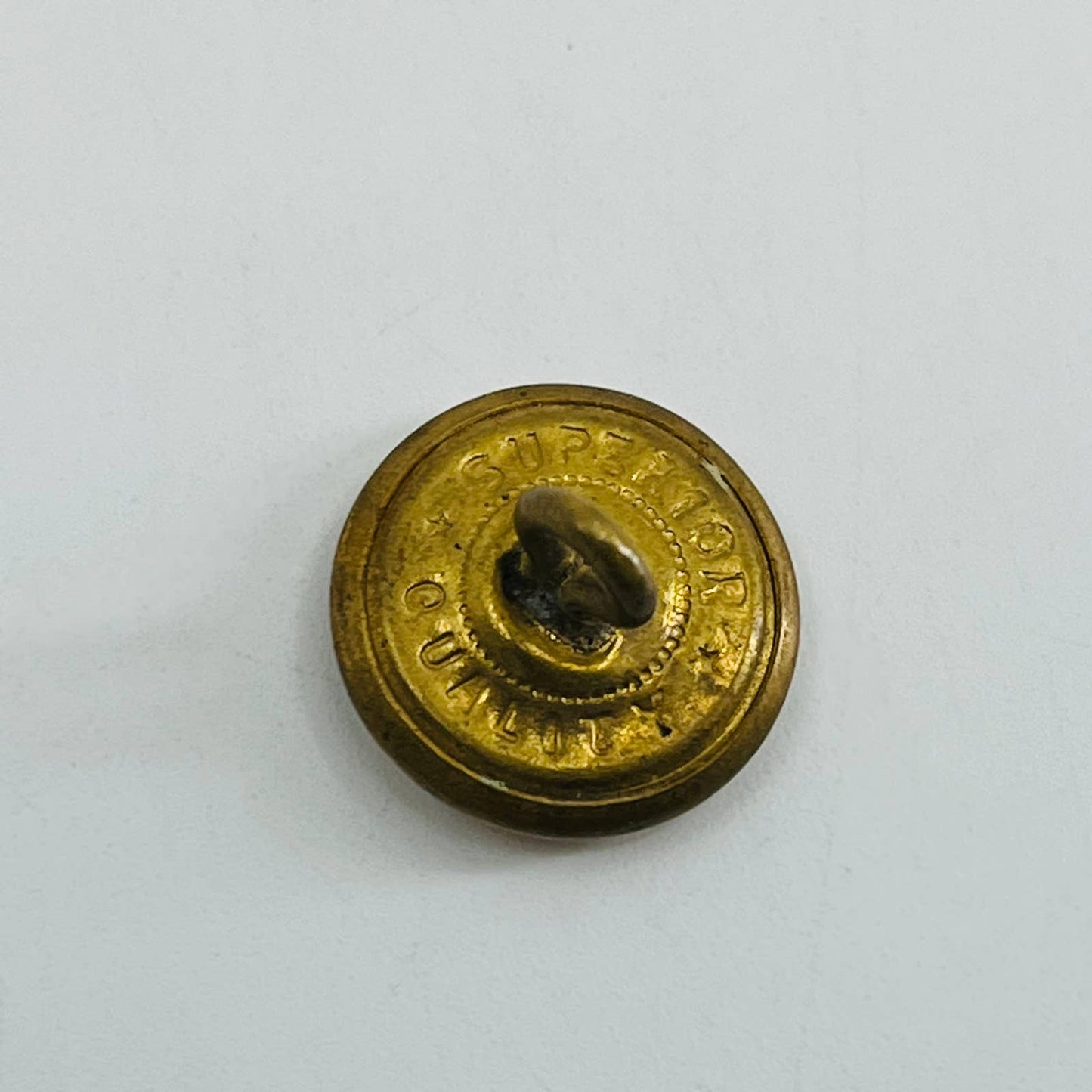 SUPERIOR QUALITY MAN CHOPPING TREE BUCKING BULL Embossed Brass Button SB5-34