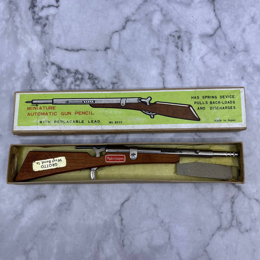Vintage 6” TOY Gun MECHANICAL PENCIL Spring Loaded WORKS West Bend IA TJ3