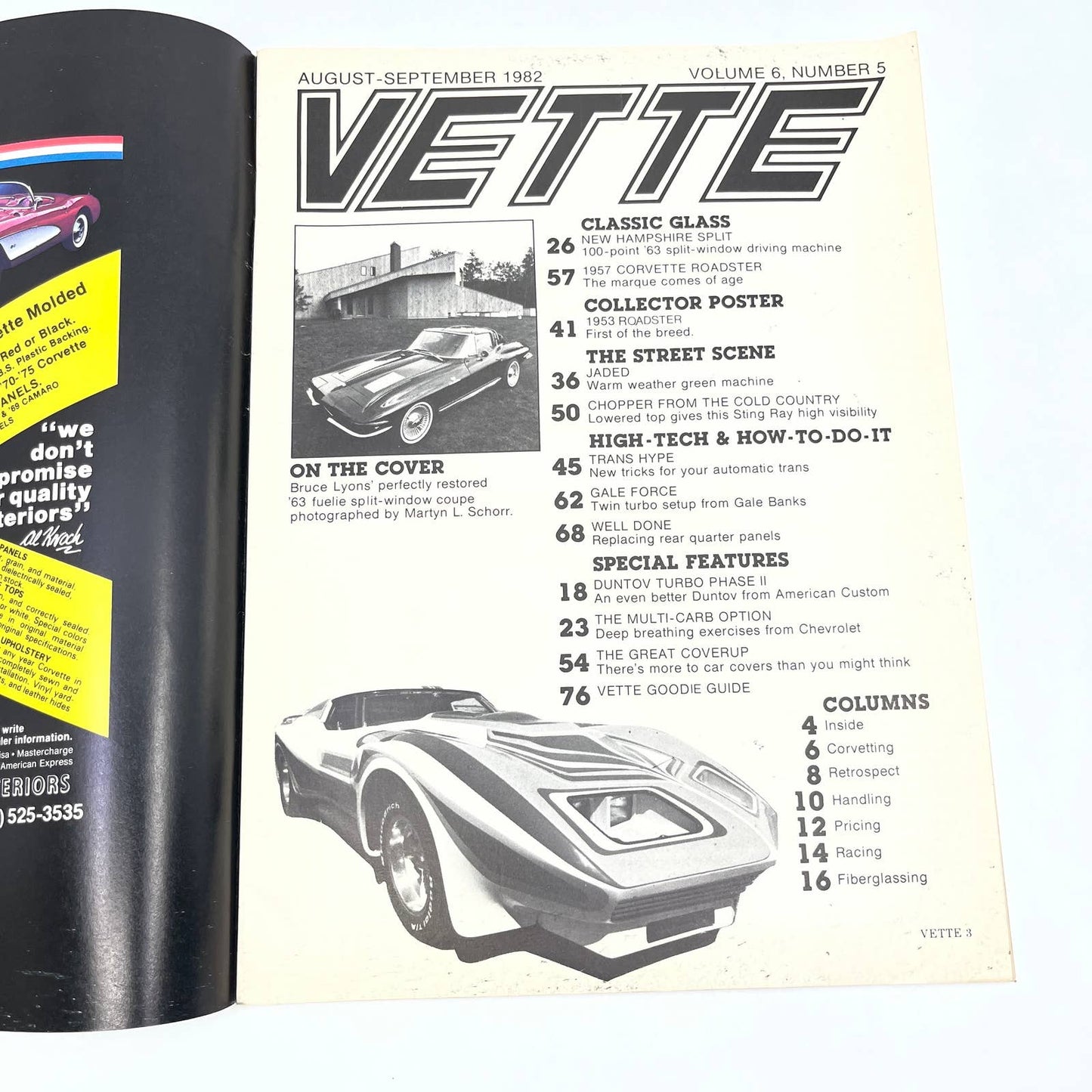 1982 Sept - VETTE Magazine Corvette 1957 CORVETTE ROADSTER TG1