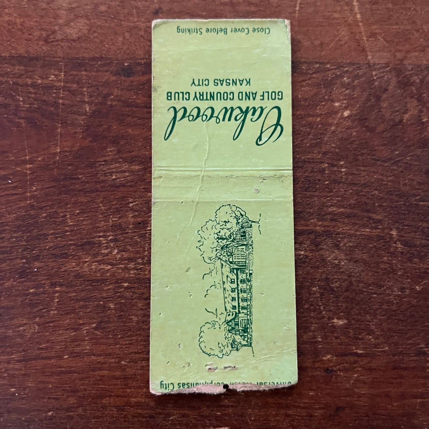 Oakwood Golf & Country Club Kansas City MO Advertising Matchbook Cover SB3-M2