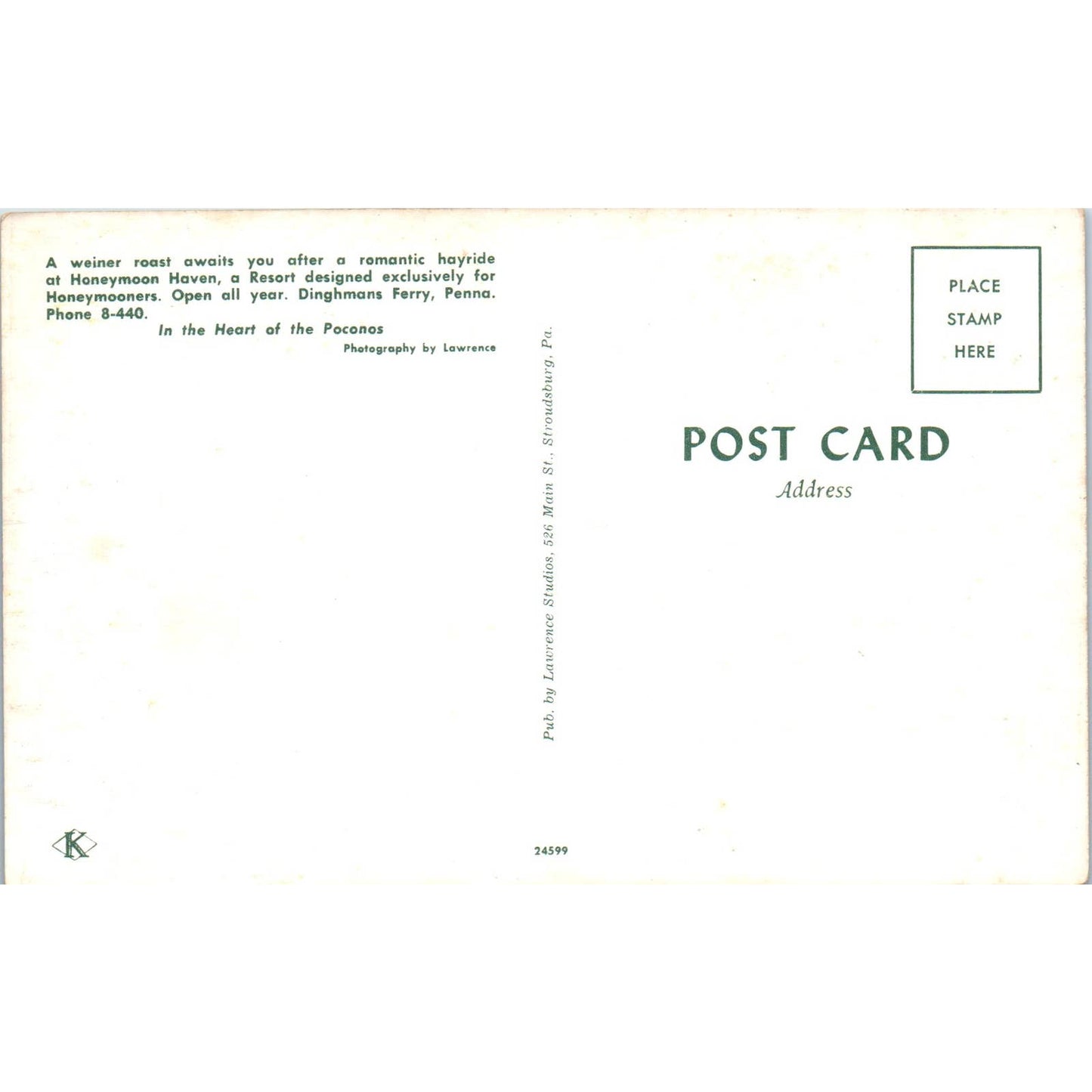 Vintage Postcard Weiner Roast Honeymoon Haven Dingmans Ferry PA TD8-P2