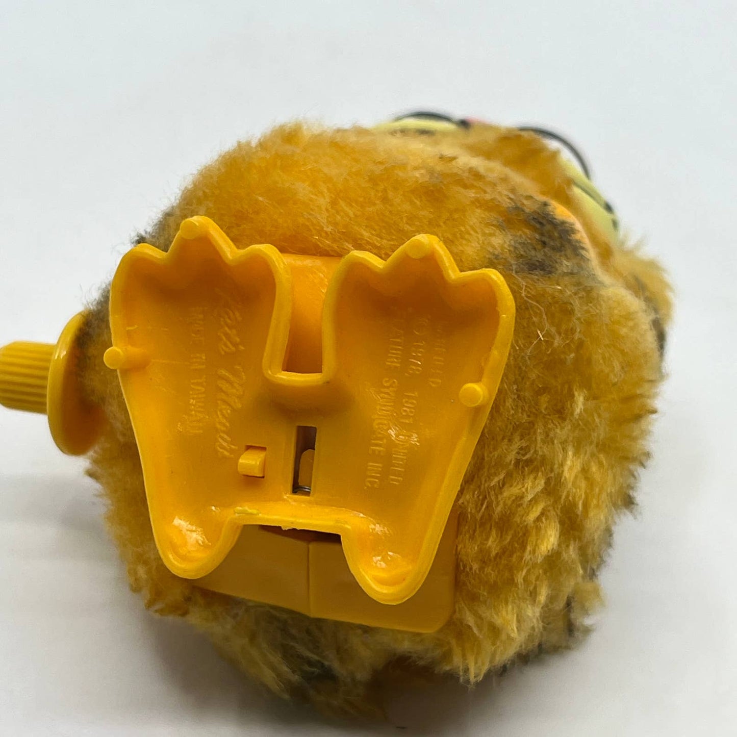 1981 Wind Up Toy Kate's Meow Fuzzy GARFIELD Taiwan 3" WORKS TH7