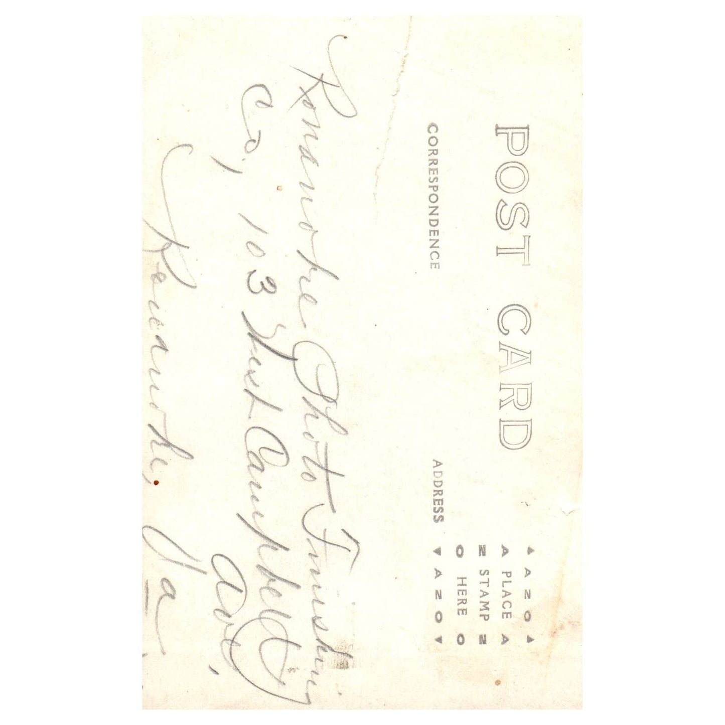 WWI Battleship Under Forced Draft - Original Postcard RPPC TJ8-4