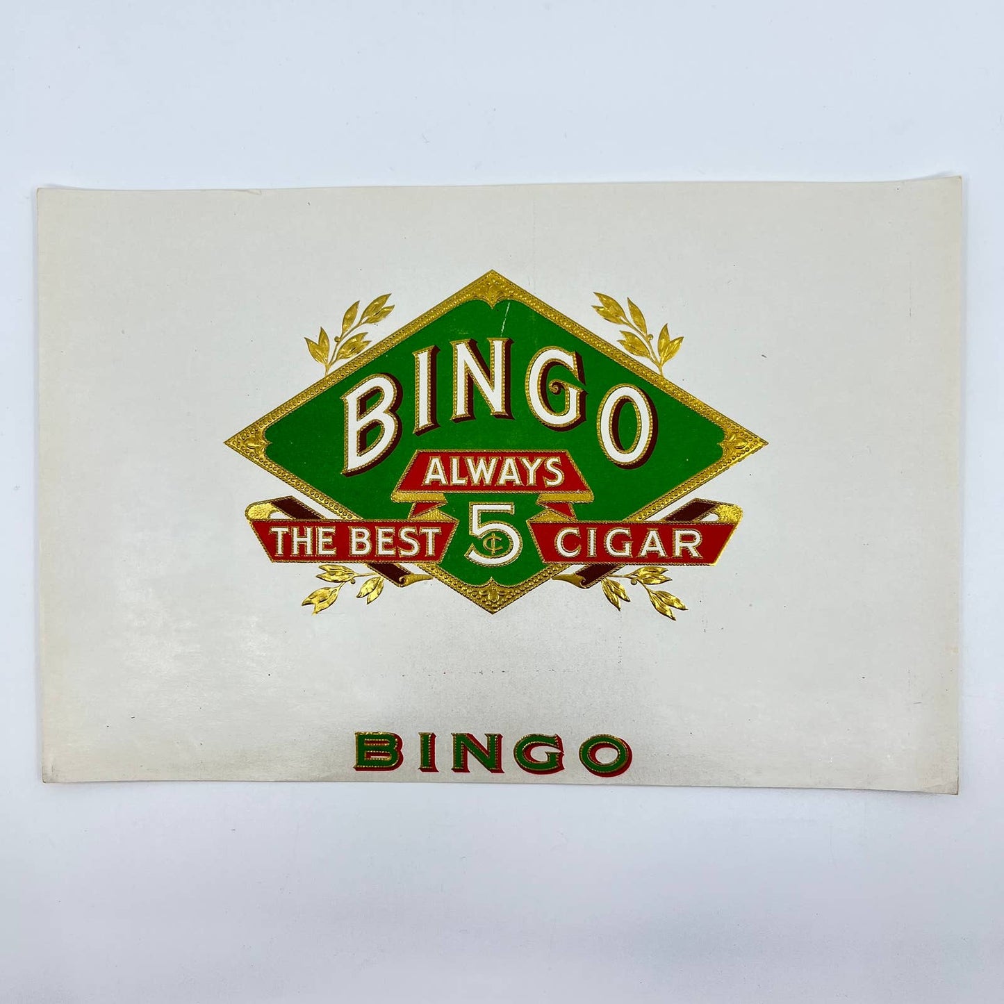 Vintage Bingo - Cigar Box Label Embossed AA8