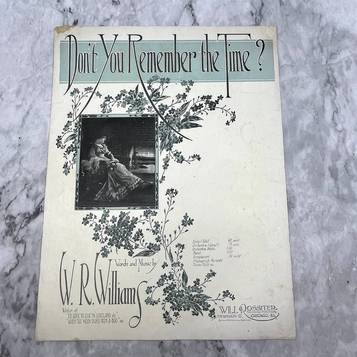 Don't You Remember the Time W.R. Williams 1919 Sheet Music TK2-SM2