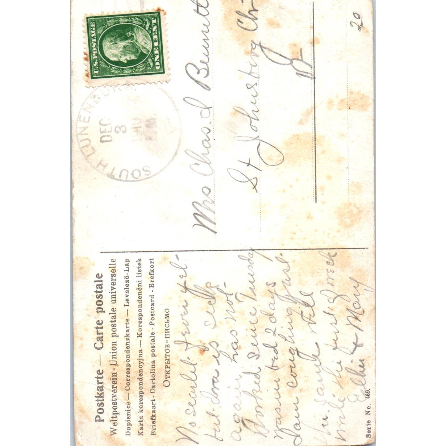 Victorian Woman With Multiple Babies in a Canoe 1910 Original Postcard TK1-24