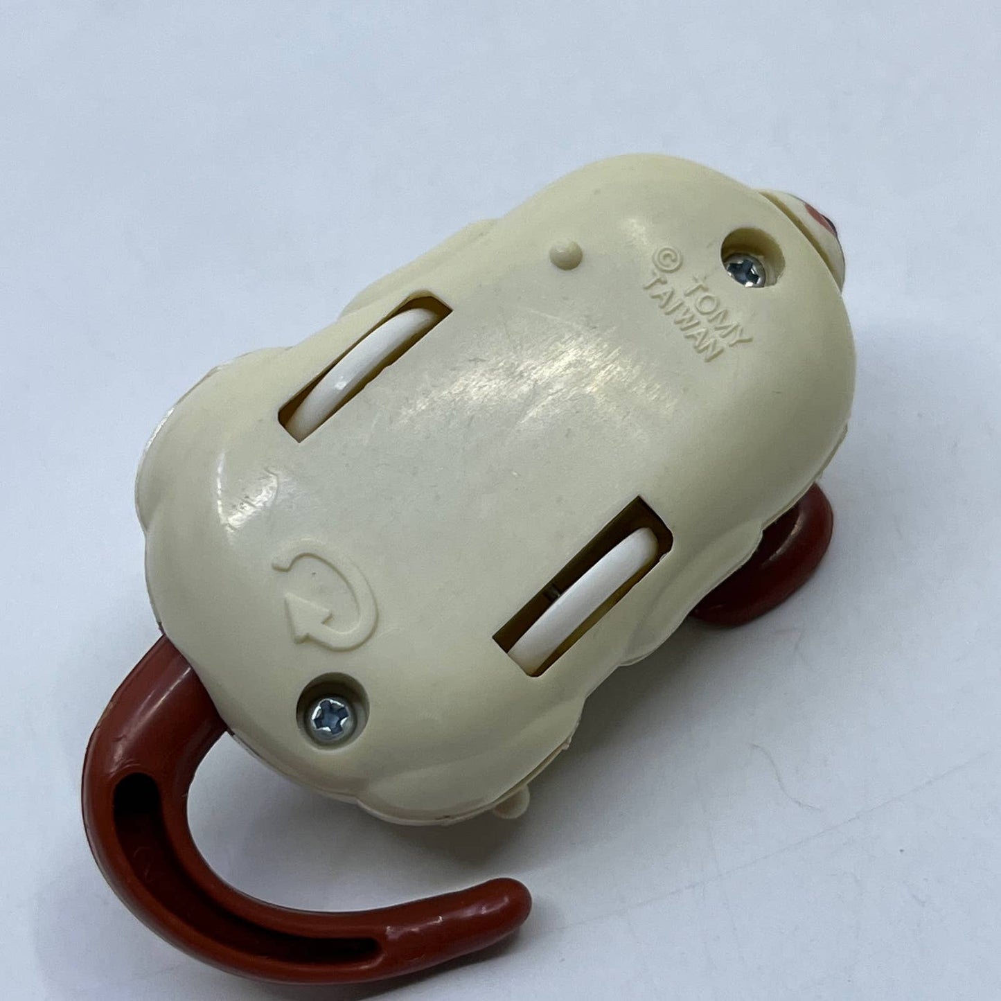 Vintage Tomy Wind Up Tail Brown White Puppy Dog Flips WORKS 2” TD2