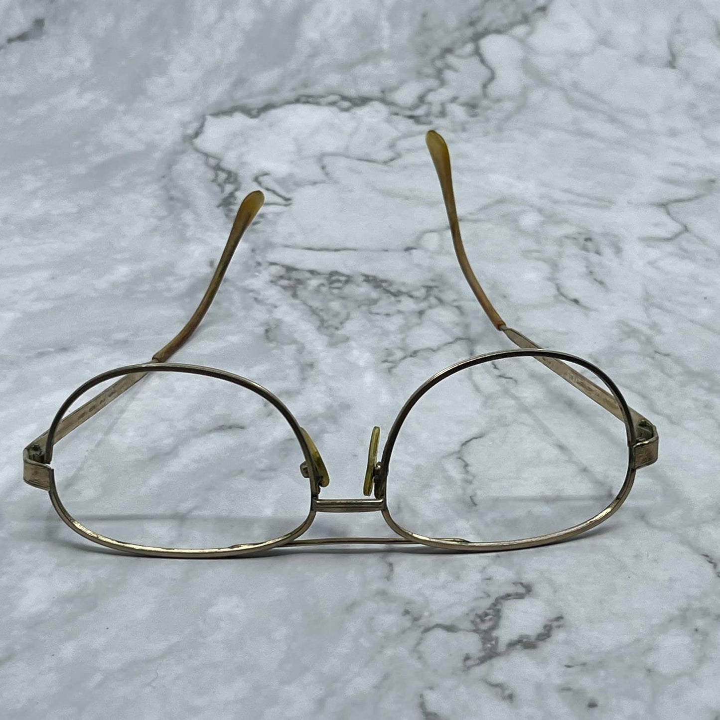 Vtg Riviera 12K Gold Fill Aviator Glasses Frames Italian Retro Mod Eyewear TD1