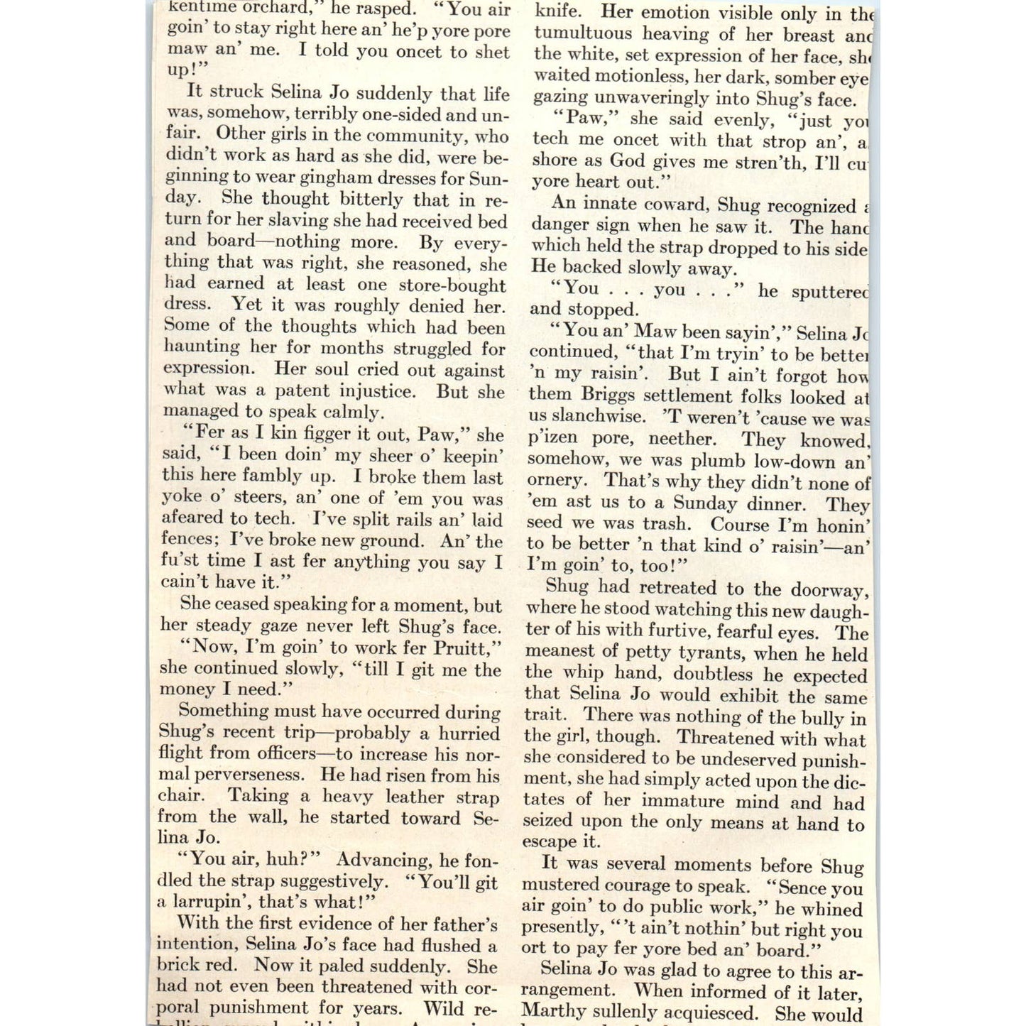 c1920 Harpers Print Mead Schaeffer Selina Jo Found That The Work Was Hard TD8-H1