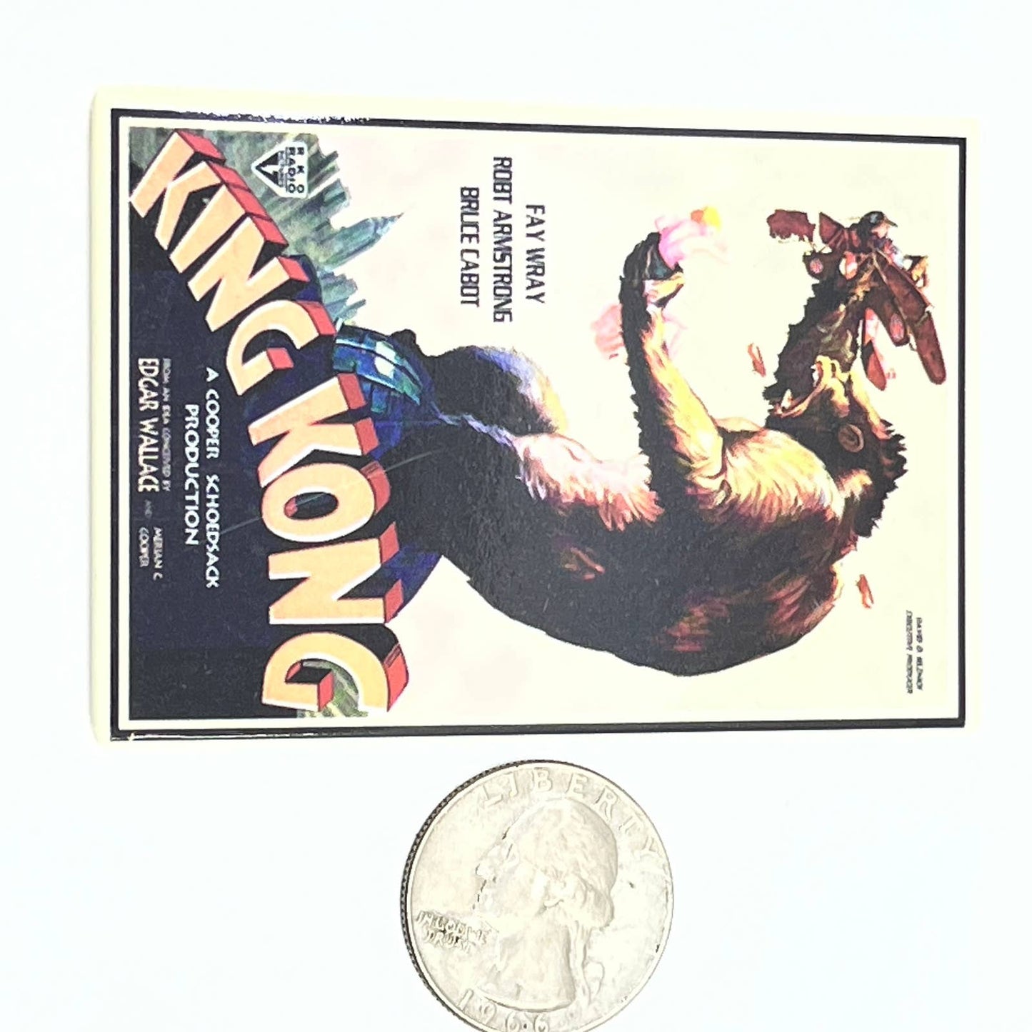 Vintage Monster Movie Refrigerator Magnet King Kong Movie Poster Style SE1