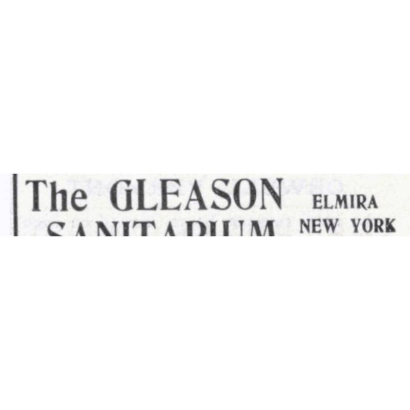 The Gleason Sanitarium Elmira NY Edward B. Gleason - 1903 Original Ad TJ7-S9