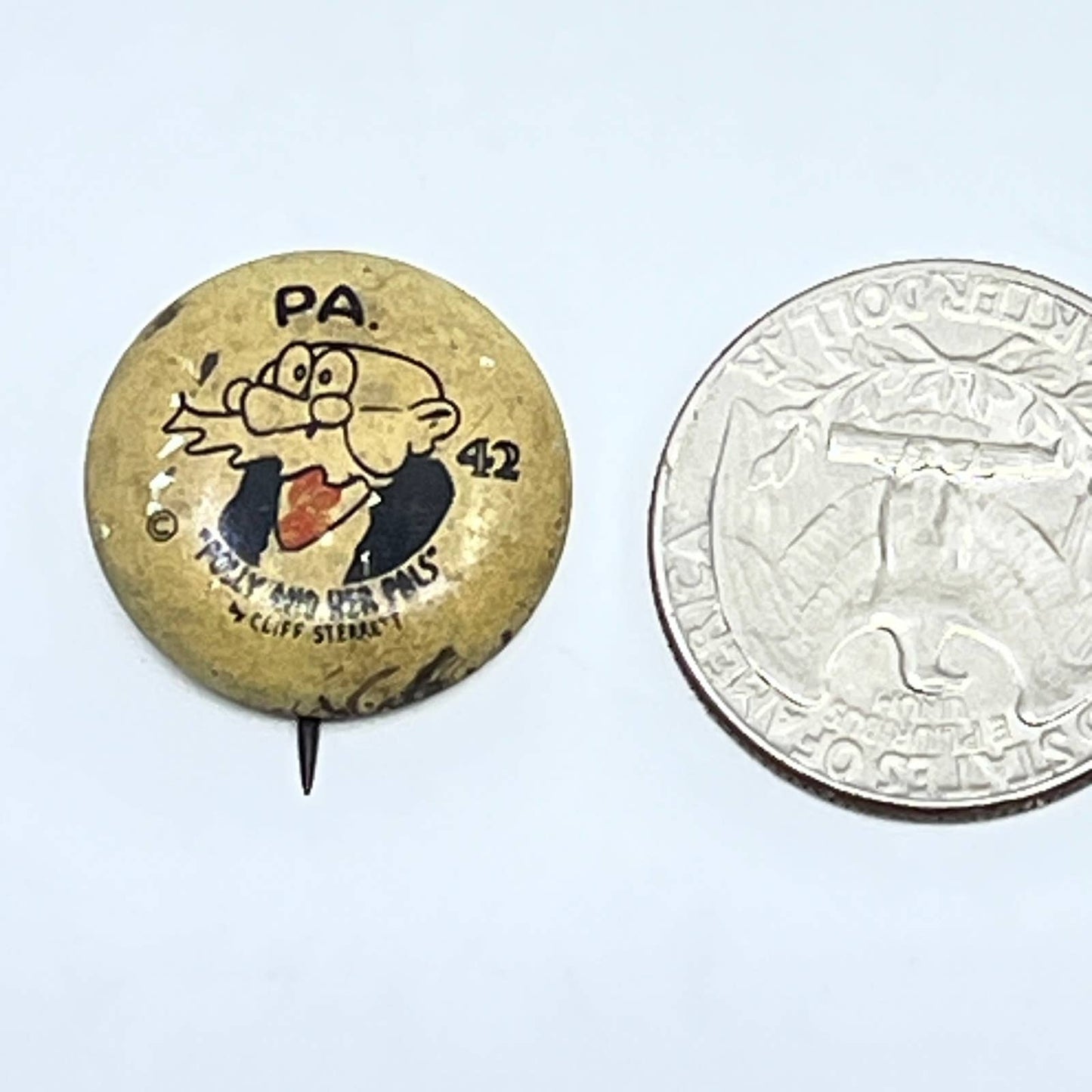 1930s Polly and her Pals 42 Pa Western Theatre Premium Pinback Button SD9