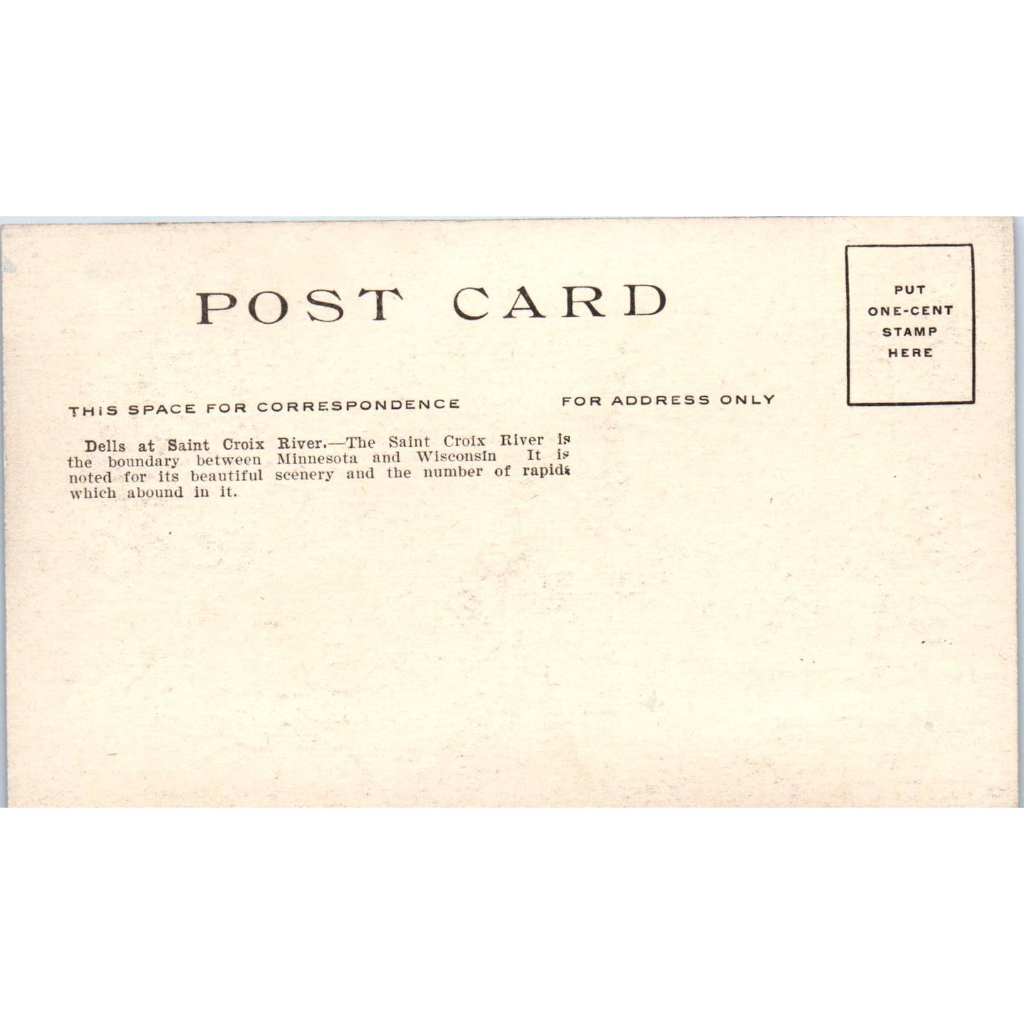 Dells at Saint Croix River c1910 Original Postcard TK1-27