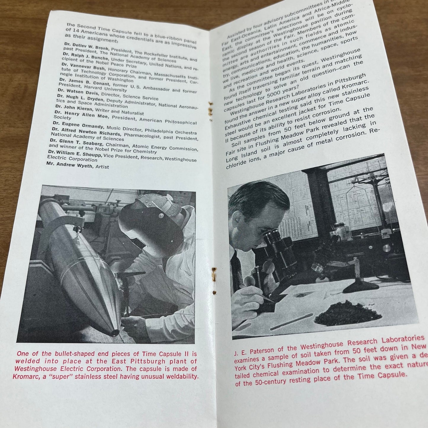 1965 New York World’s Fair The Westinghouse Time Capsules Brochure L2-3
