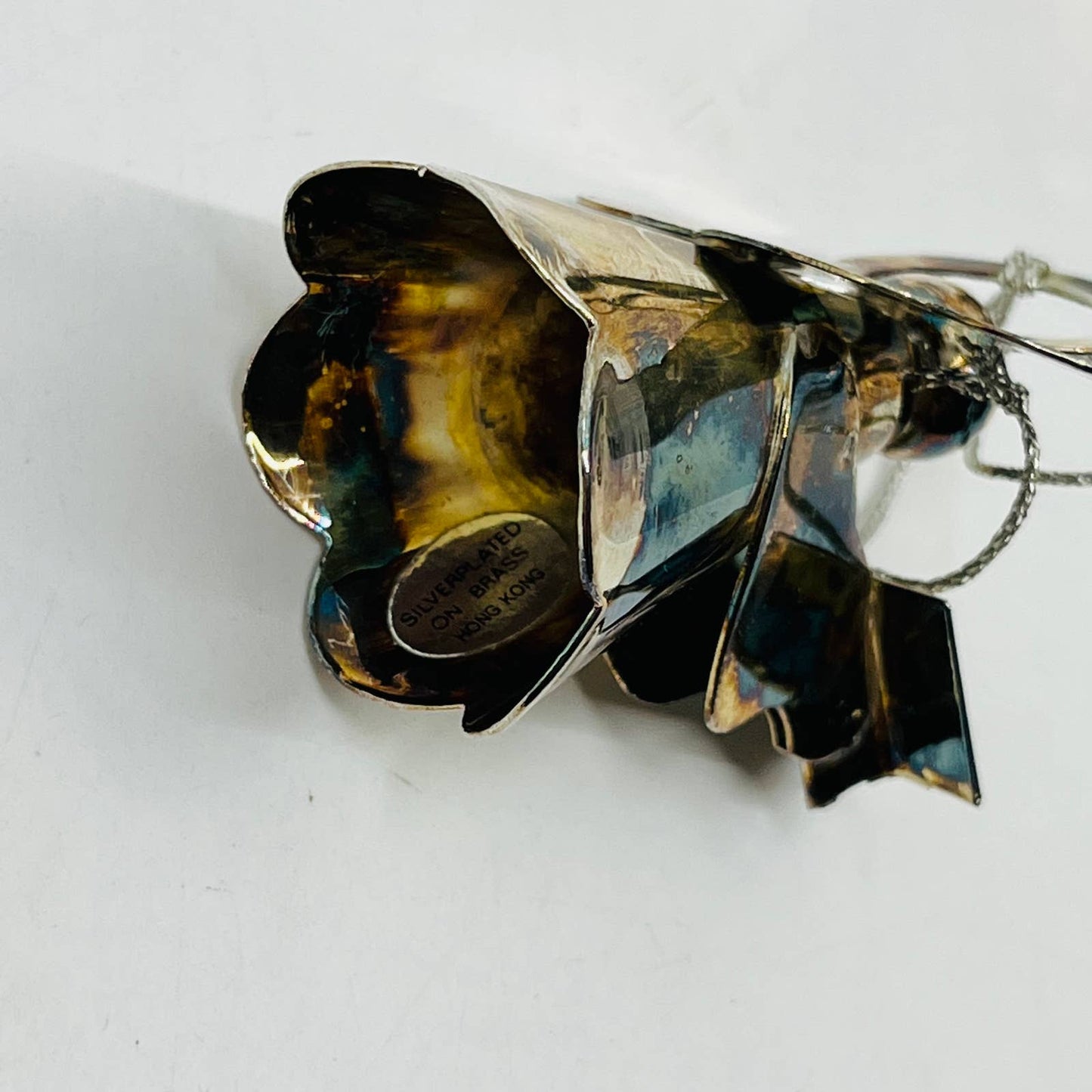 Vintage Silver Plated Brass Angel Christmas Tree Ornament Set of 4 TD4