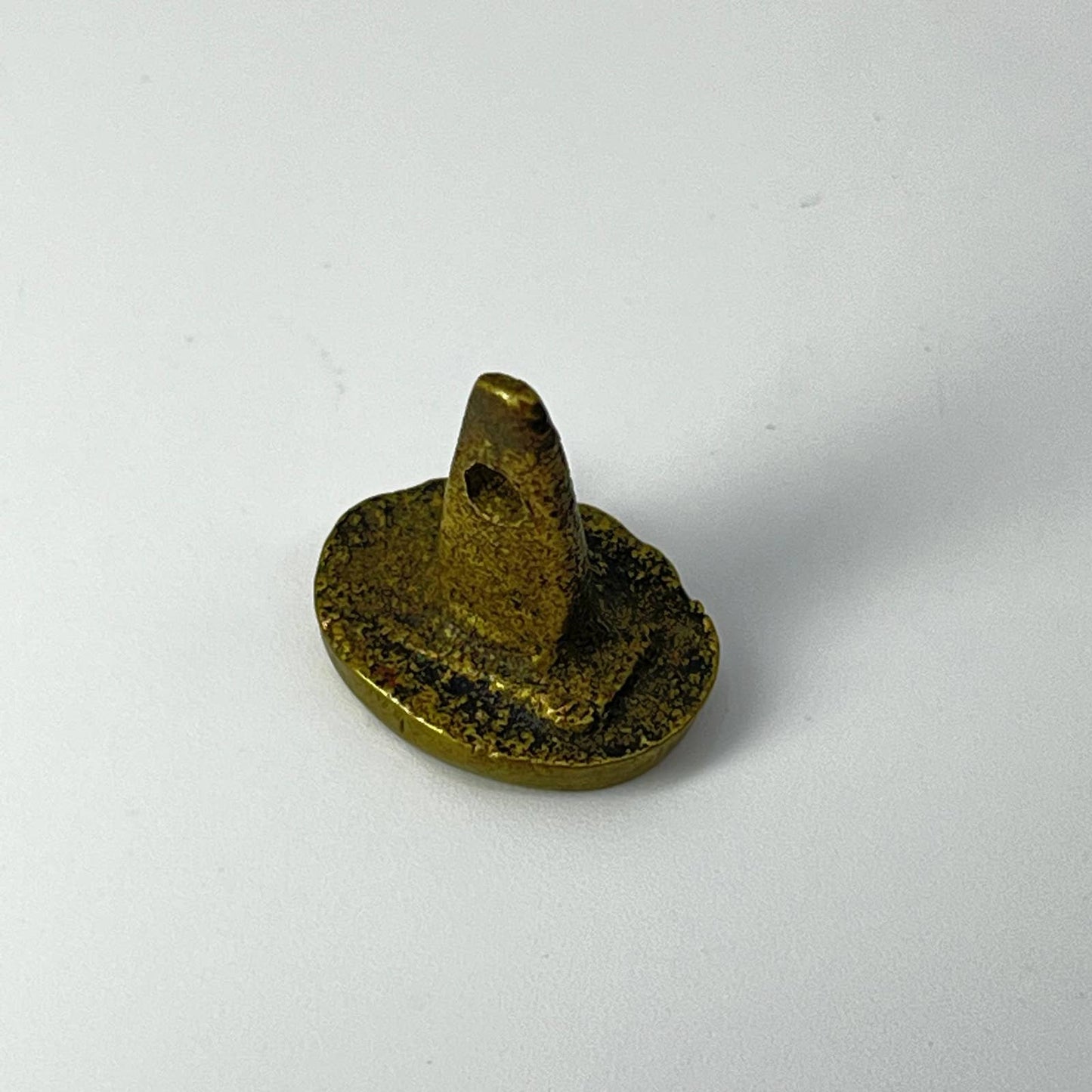 Antique Primitive Handmade India Brass Wax Seal Stamp 1/2” SC7-4