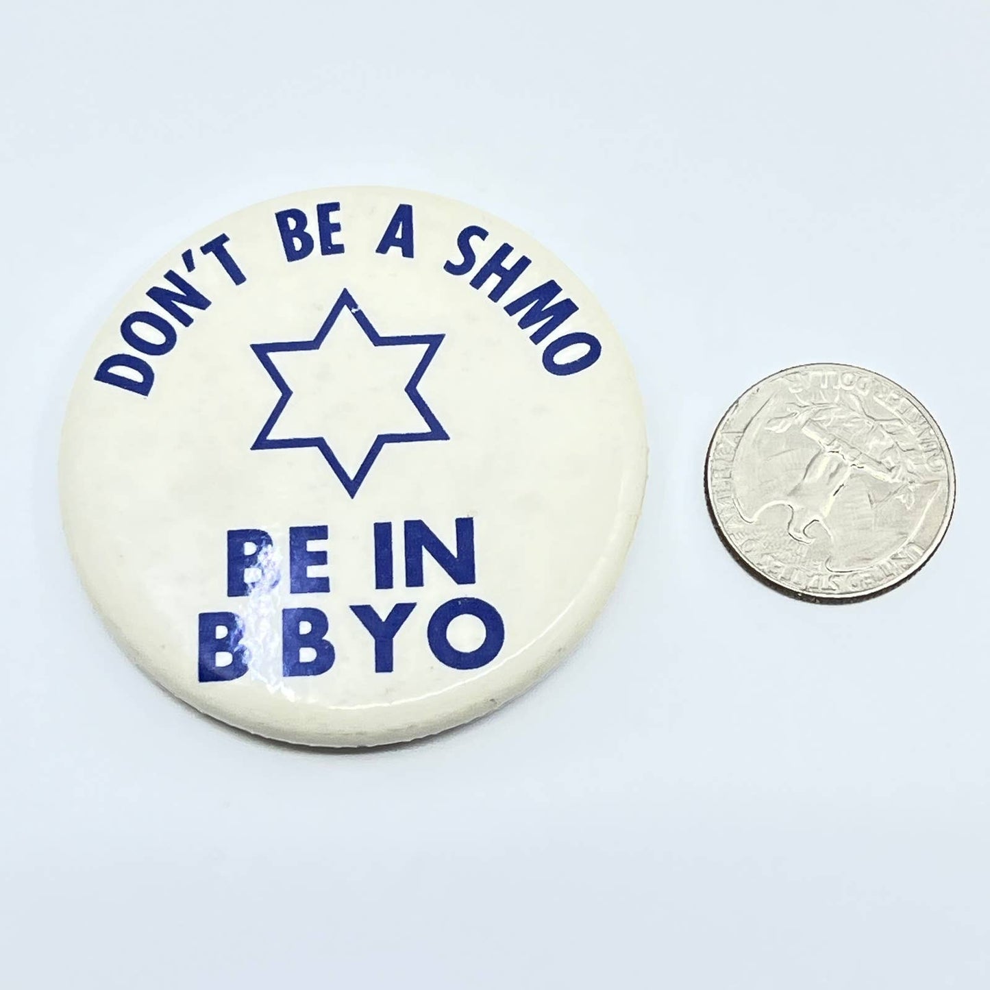 Vintage Jewish Youth Group Button Don't Be a Schmo Be in BBYO Pinback Button SD9