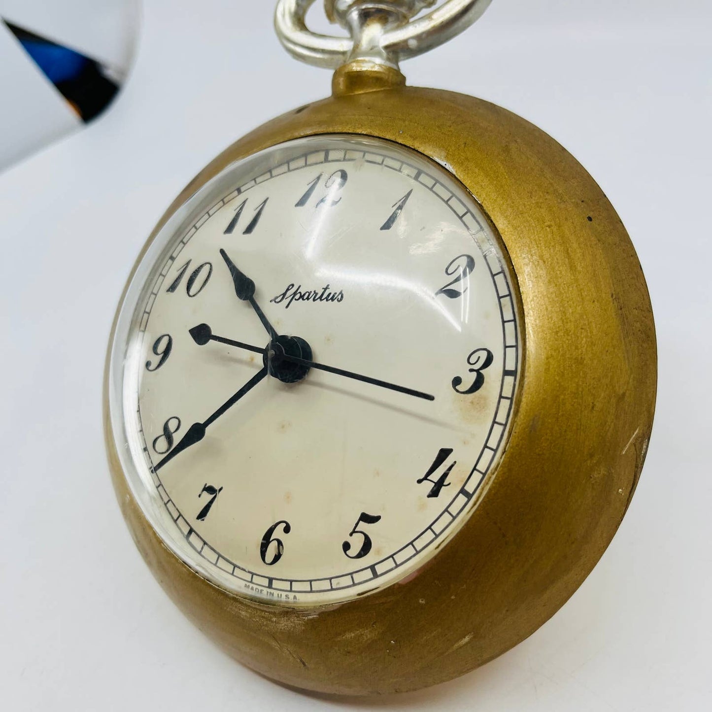 MCM Spartus Electric Wall Pocket Watch Clock Model 679 - 7 x 5.5” WORKS TC6