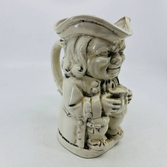 Vintage Porcelain Toby Style Colonial Pitcher Jug Japan 6.5” TC4