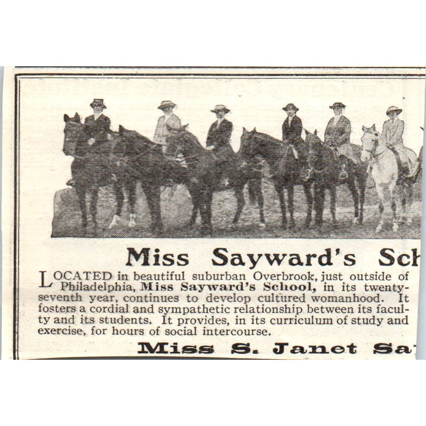 c1920 Harper's Ad - Centenary Institute Dr. R.J. Trevorrow Hackettstown NJ EA3