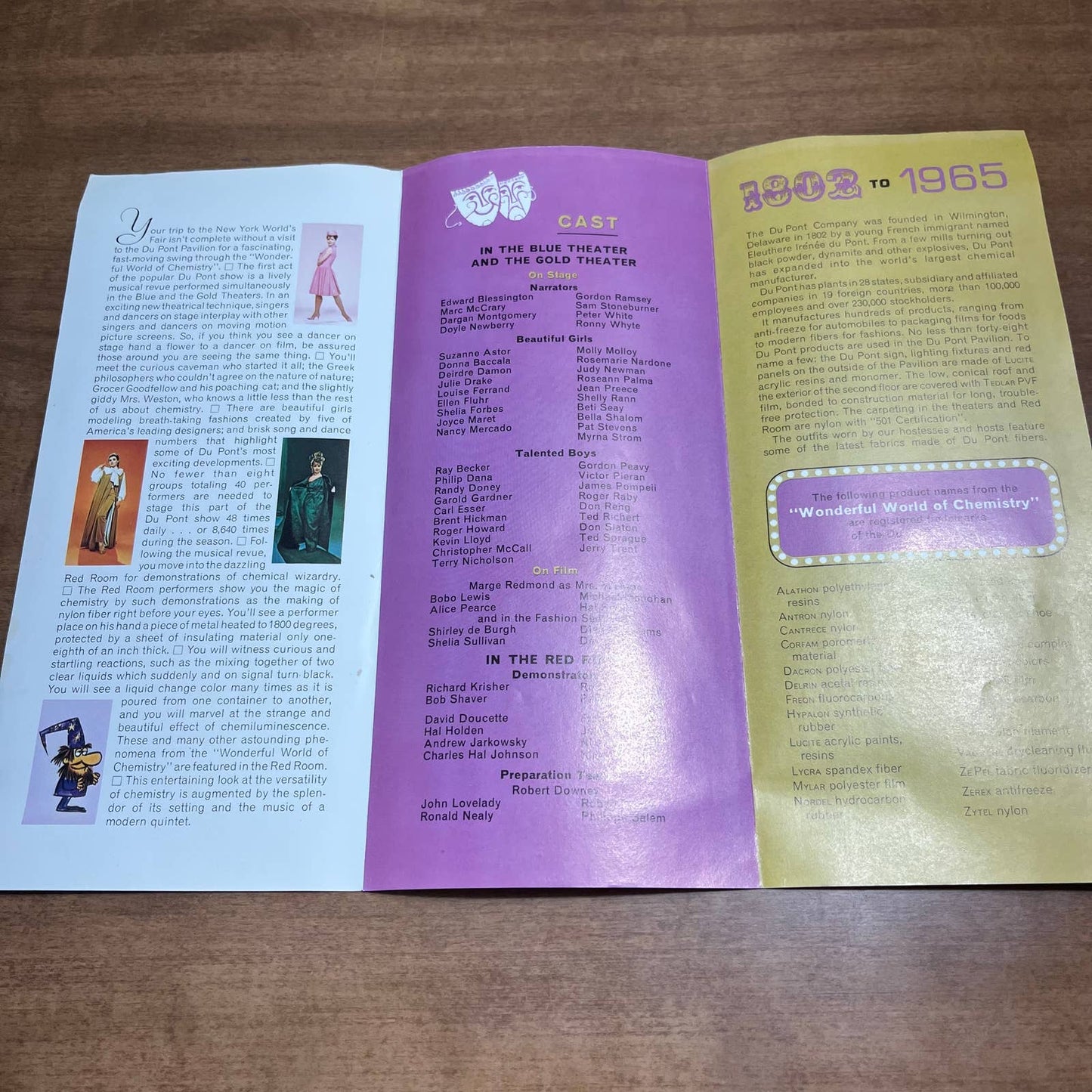 1965 New York World’s Fair DuPont Wonderful World of Chemistry Brochure A7