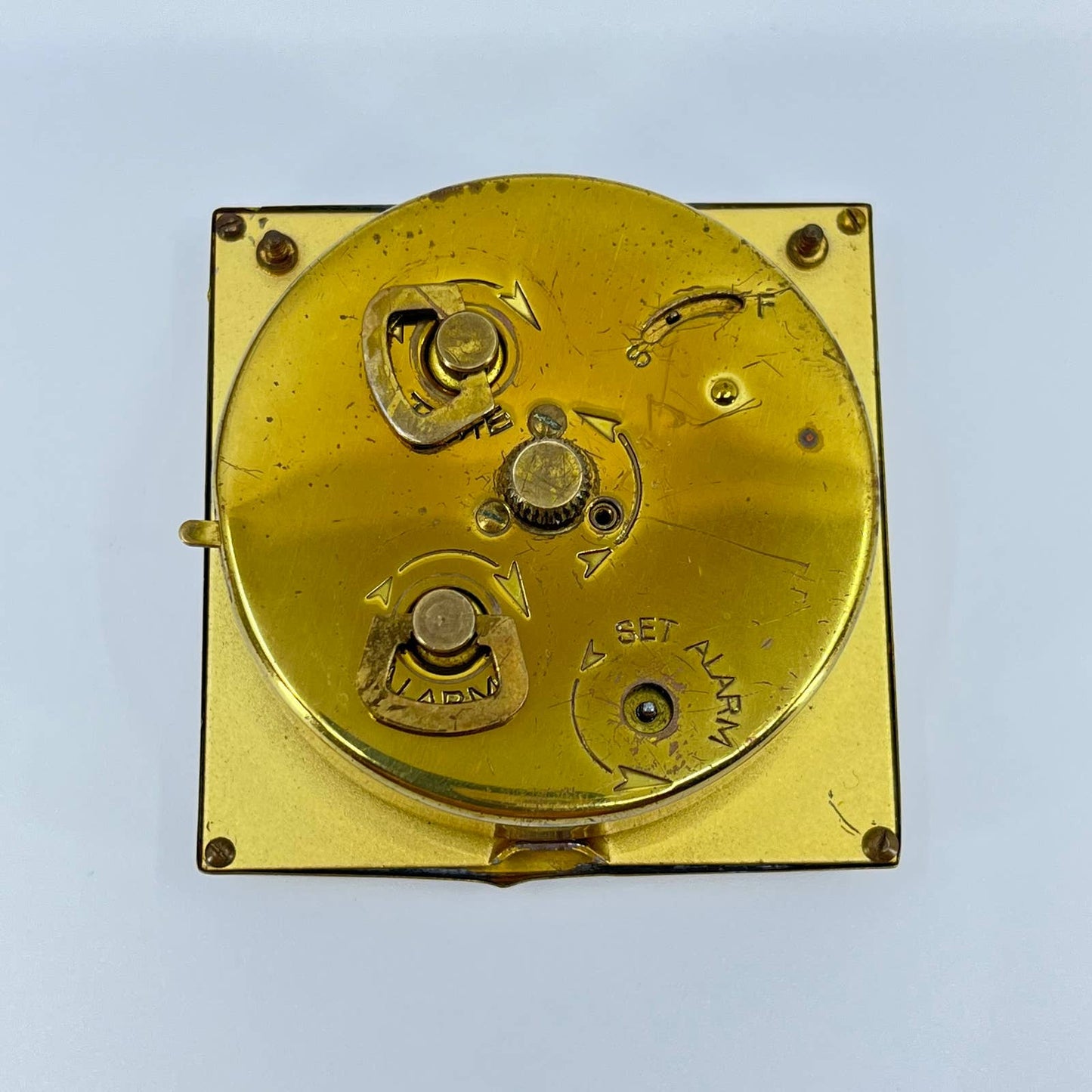 Vintage MCM Westclox Alarm Clock Face Brass SD1
