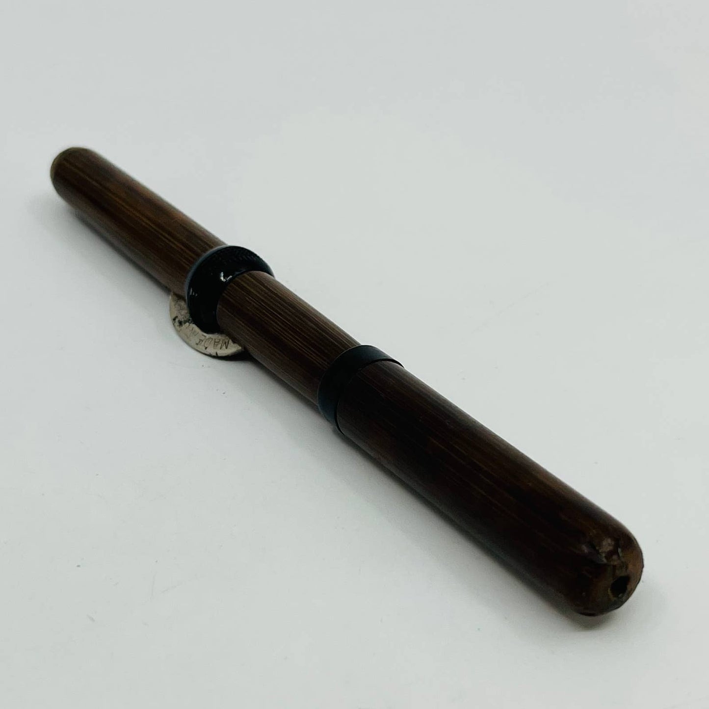 Vtg Japanese Bamboo Fountain Pen w/ Glass Tip Nib SB8-8
