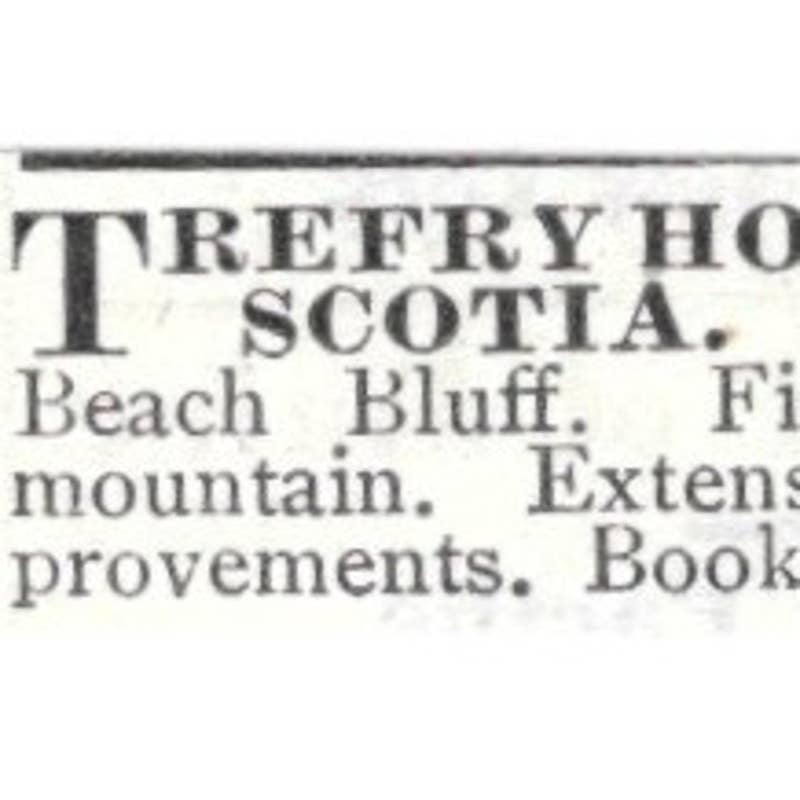 Trefry House Digby Nova Scotia J.A. Trefry - 1903 Original Ad TJ8-7-7