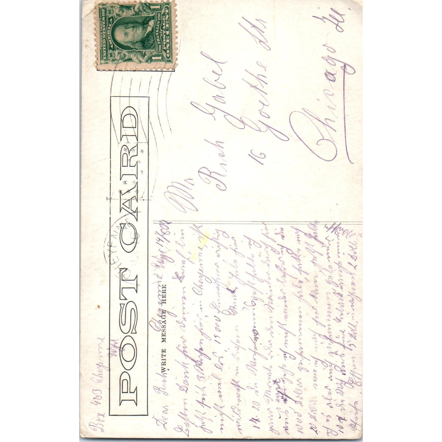 c1910 Edwin's Cafe Adolf Trachsel Denver Colorado Original Postcard P1-11