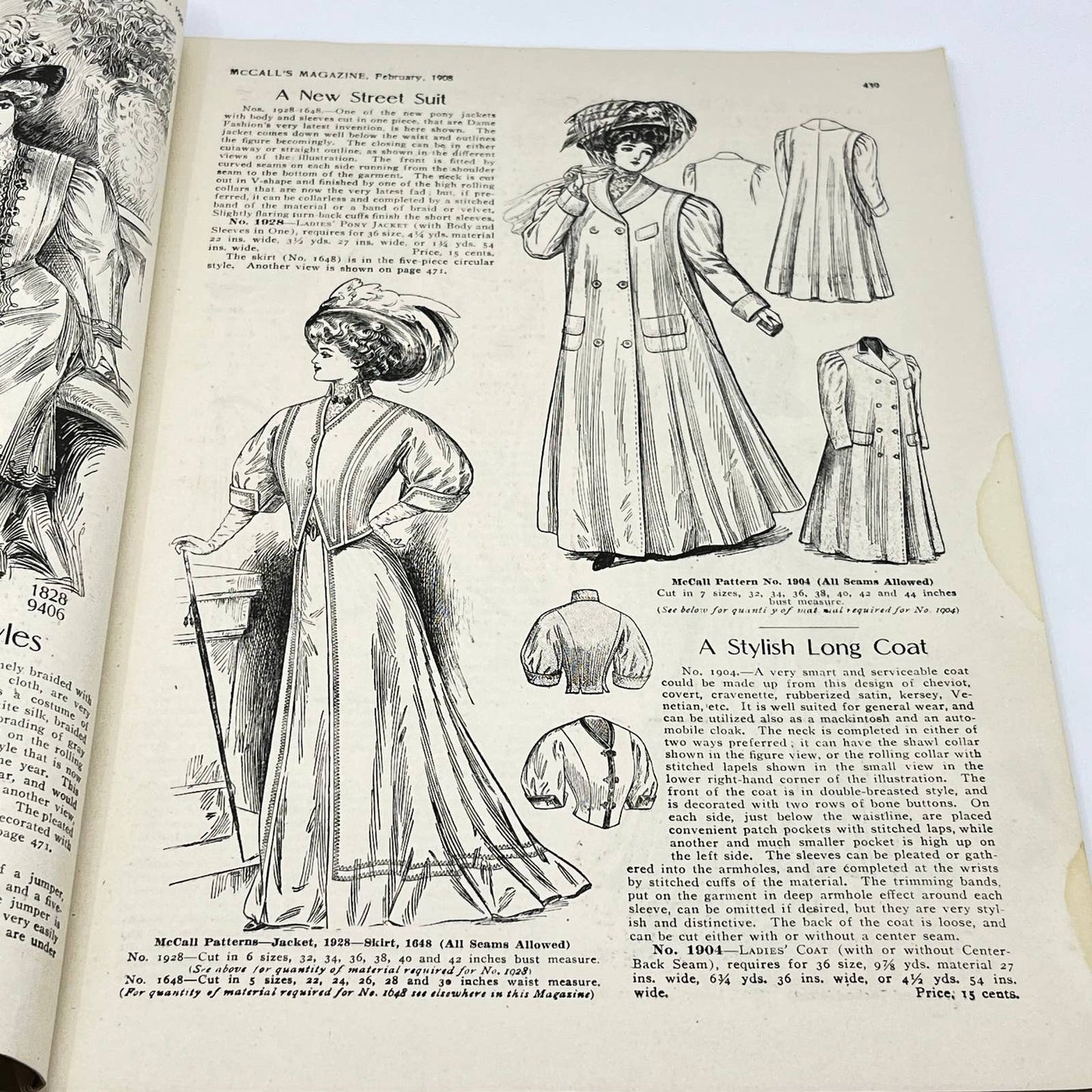 McCall's Magazine February 1908 Victorian Fashion Dressmaking TF7