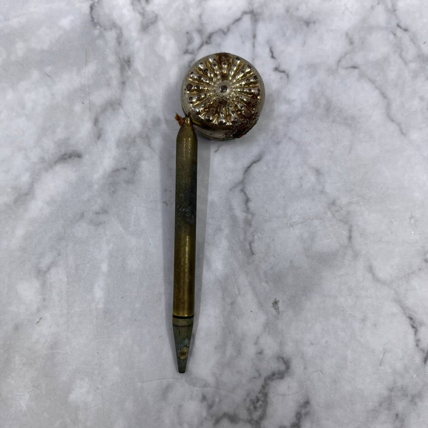 Vintage Retractable Chain Brooch Pin With Mechanical Lead Pencil Gold Tone SE7