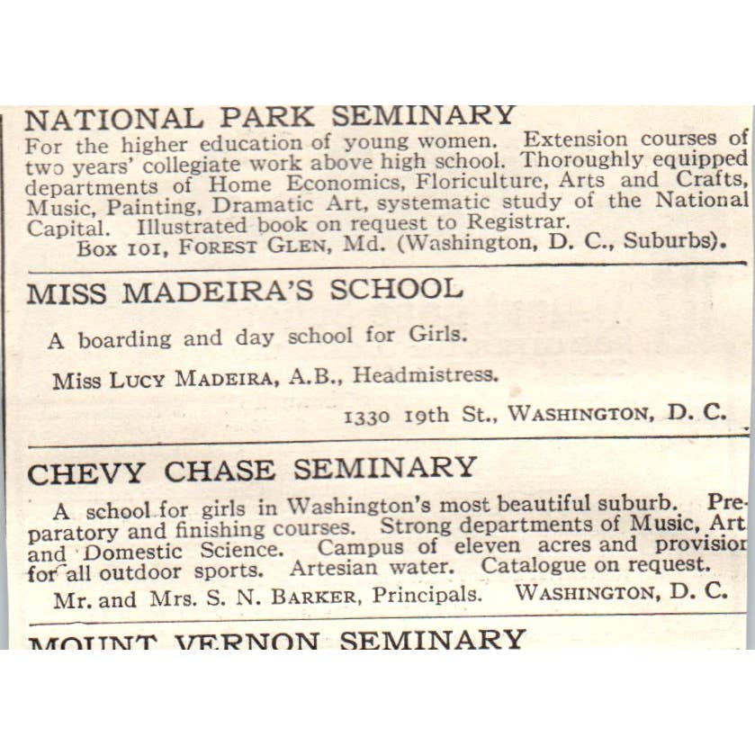 c1920 Harper's Magazine Ad Walnut Lane School S. Edna Johnson Philadelphia EA3-2