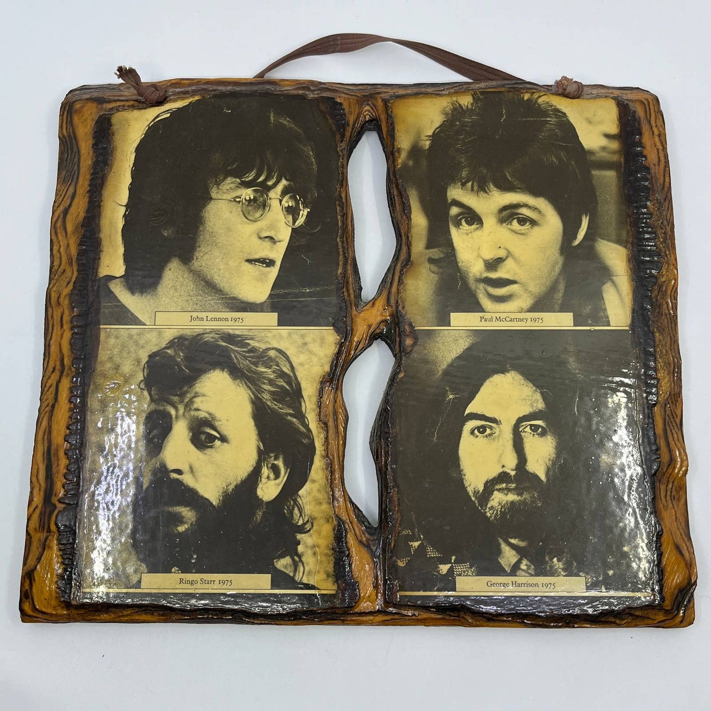 1975 The Beatles Decoupage Wood Rustic Wall Art Plaque TG3