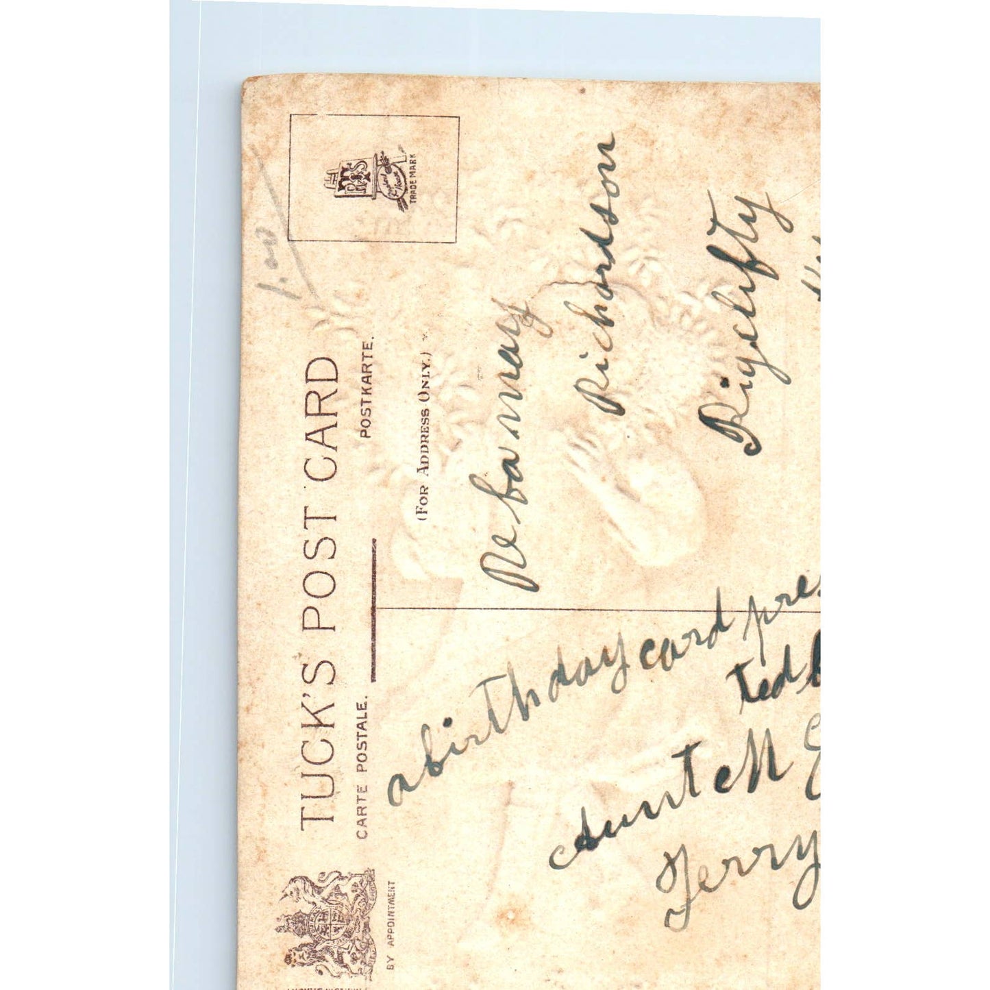 Birthday Series No. 250 Raphael Tuck Original Postcard TK1-P14