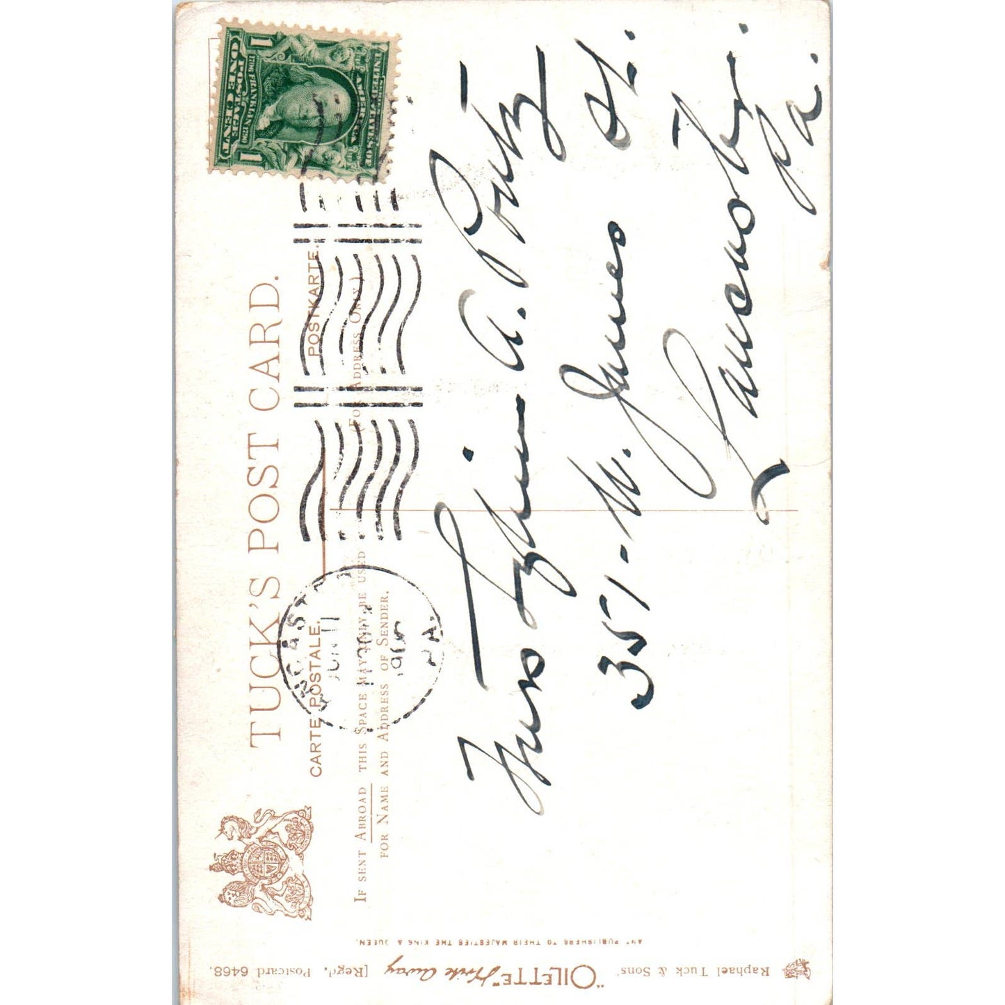 Hide Away Raphael Tuck Oilette Original Postcard TK1-P14