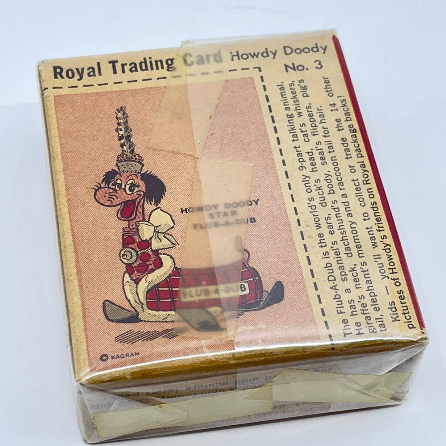 1950s Howdy Doody Unopened Lemon Pudding Pie Filling w/ Flub-a-Dub Card TE5