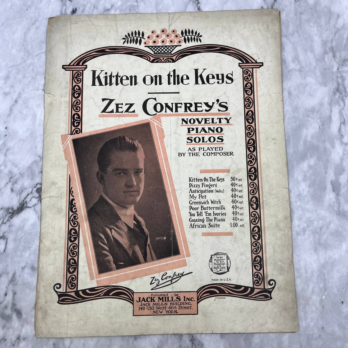 Vintage Sheet Music Kitten on the Keys Zez Confrey's Novelty Piano Solos TI1